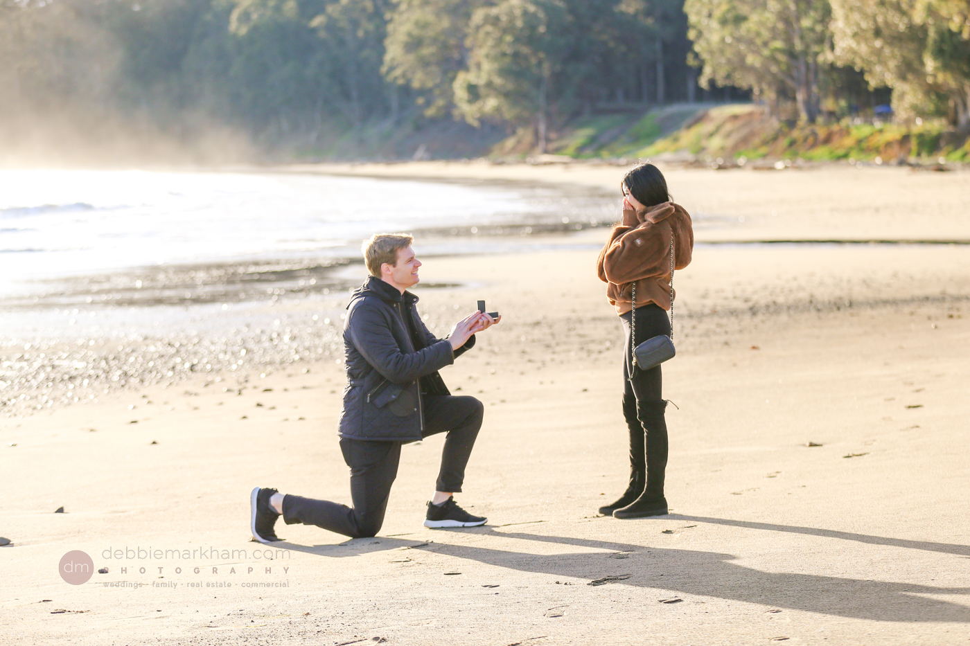 Surprise Proposal and Engagement Photos in San Simeon
