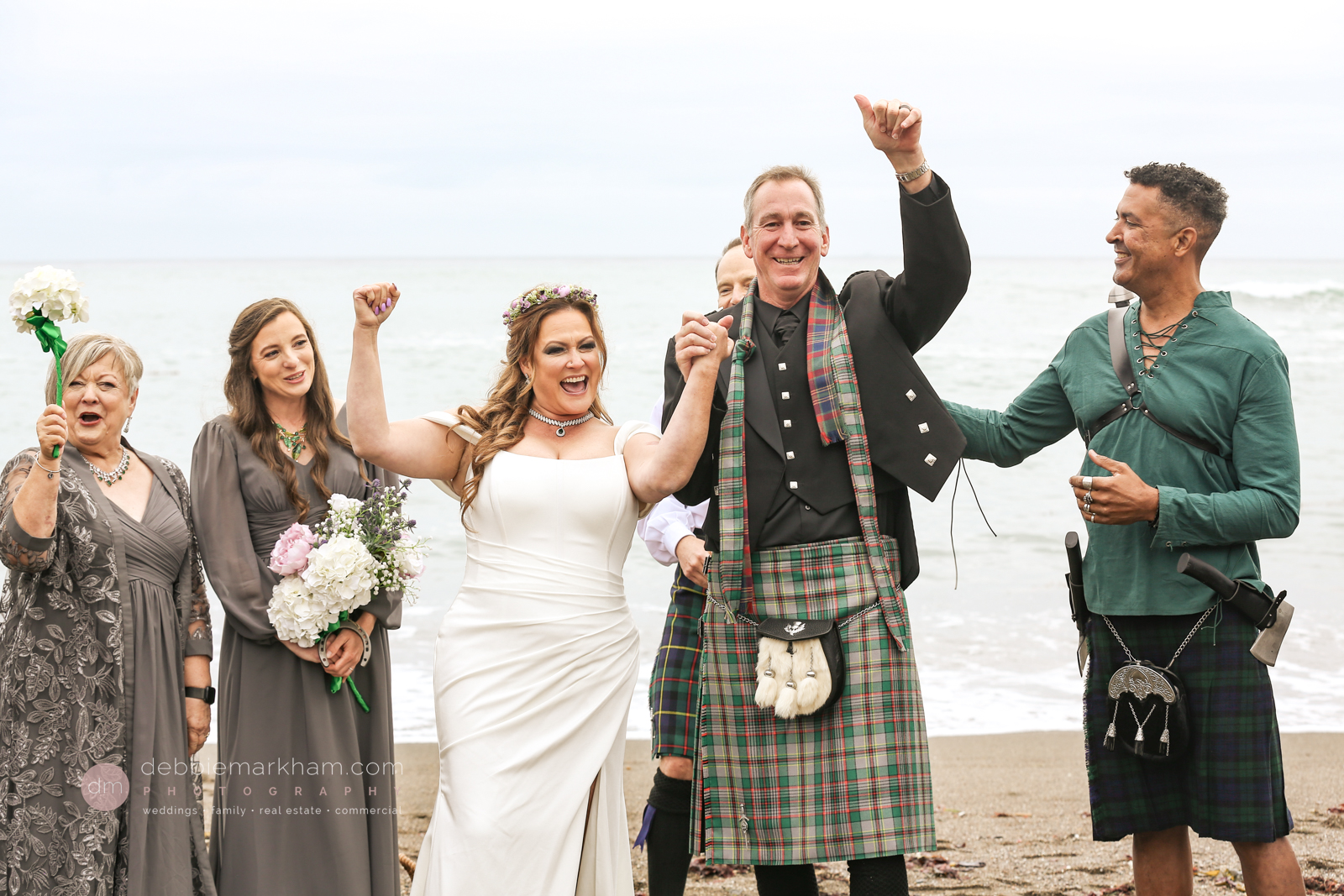 Cambria wedding on the beach