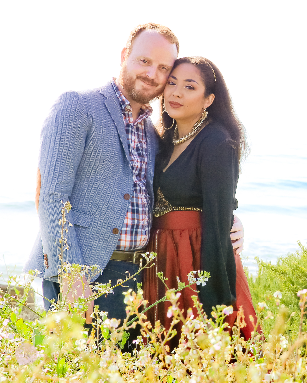 Engagement Photos_Cambria_CA_Beach_Ocean_Red Dress_Love_Couple_Photo_Debbie Markham_Photography-7132