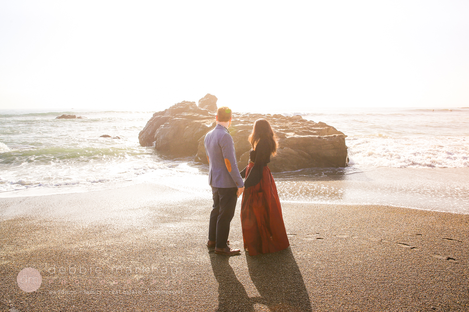 Engagement Photos_Cambria_CA_Beach_Ocean_Red Dress_Love_Couple_Photo_Debbie Markham_Photography-7187