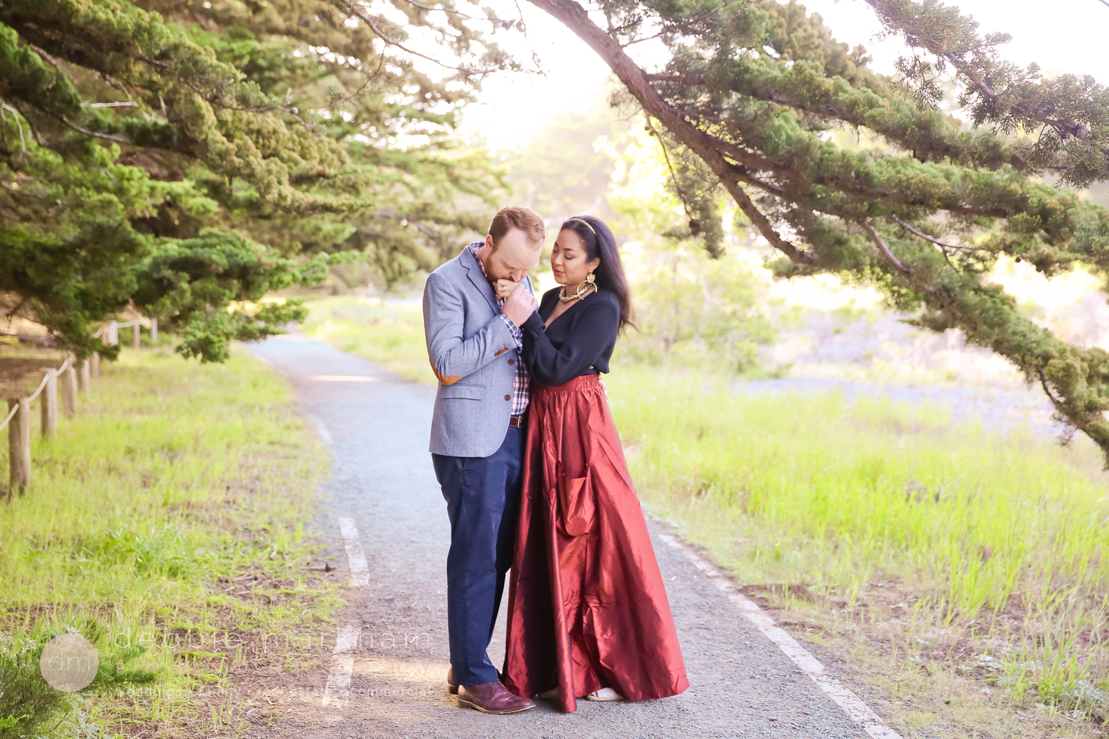 Engagement Photos_Cambria_CA_Beach_Ocean_Red Dress_Love_Couple_Photo_Debbie Markham_Photography-7374